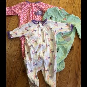 Trio of Footie Pajamas